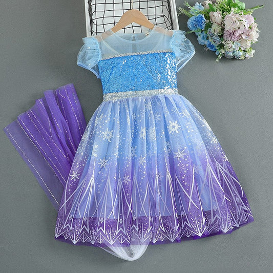 Elsa Princess Cape Dress