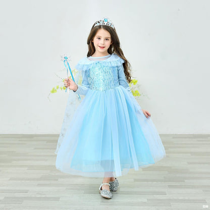 Elsa's Snow Queen Long Sleeve Dress