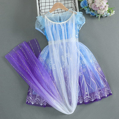 Elsa Princess Cape Dress