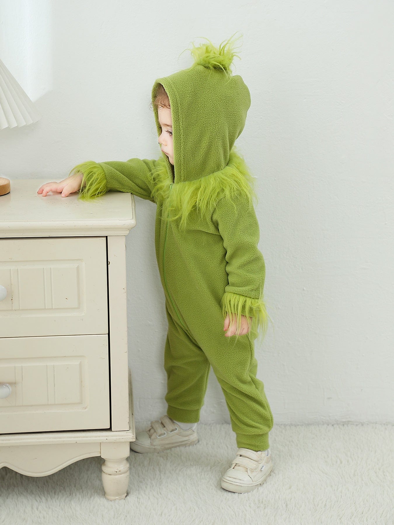 Cozy Grinch Romper Costume