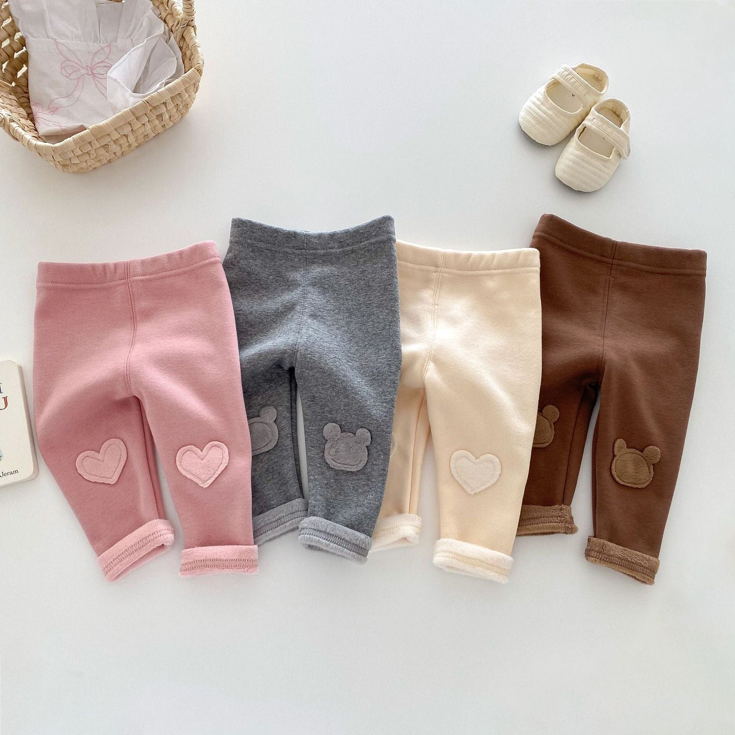 Cozy Heart Kids Winter Leggings