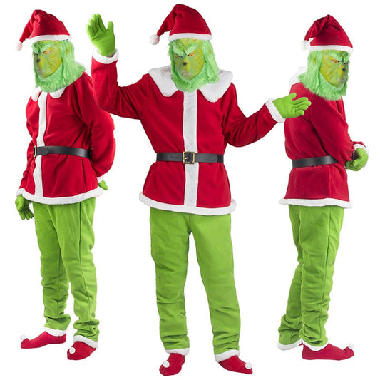 Grinch Santa Costume Set