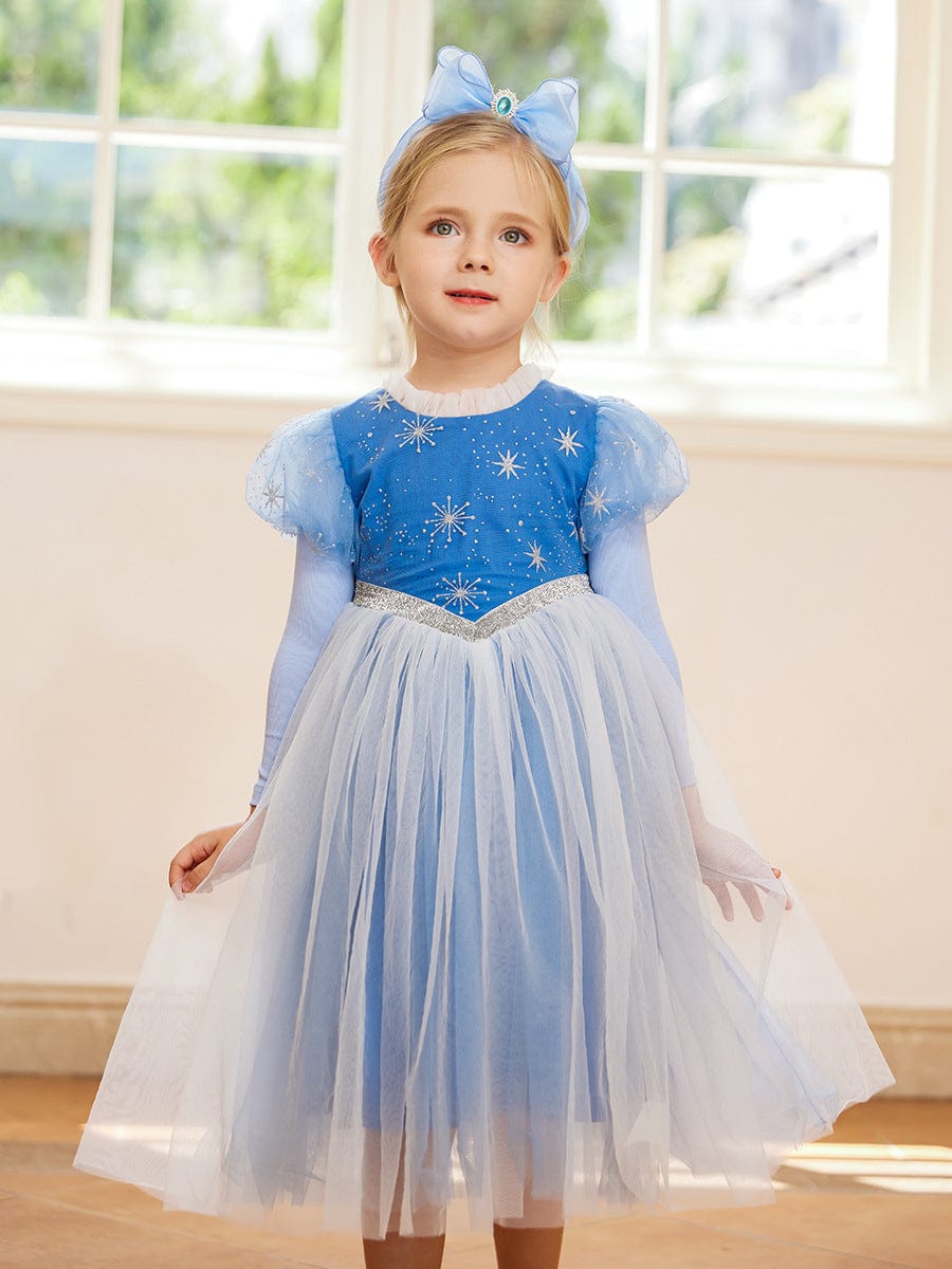 Elsa Celebrity Long Sleeve Puffy Dress