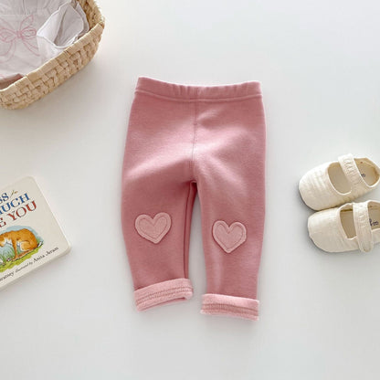 Cozy Heart Kids Winter Leggings