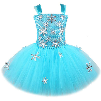 Elsa Snowflake Tutu Dress with Princess Accessories