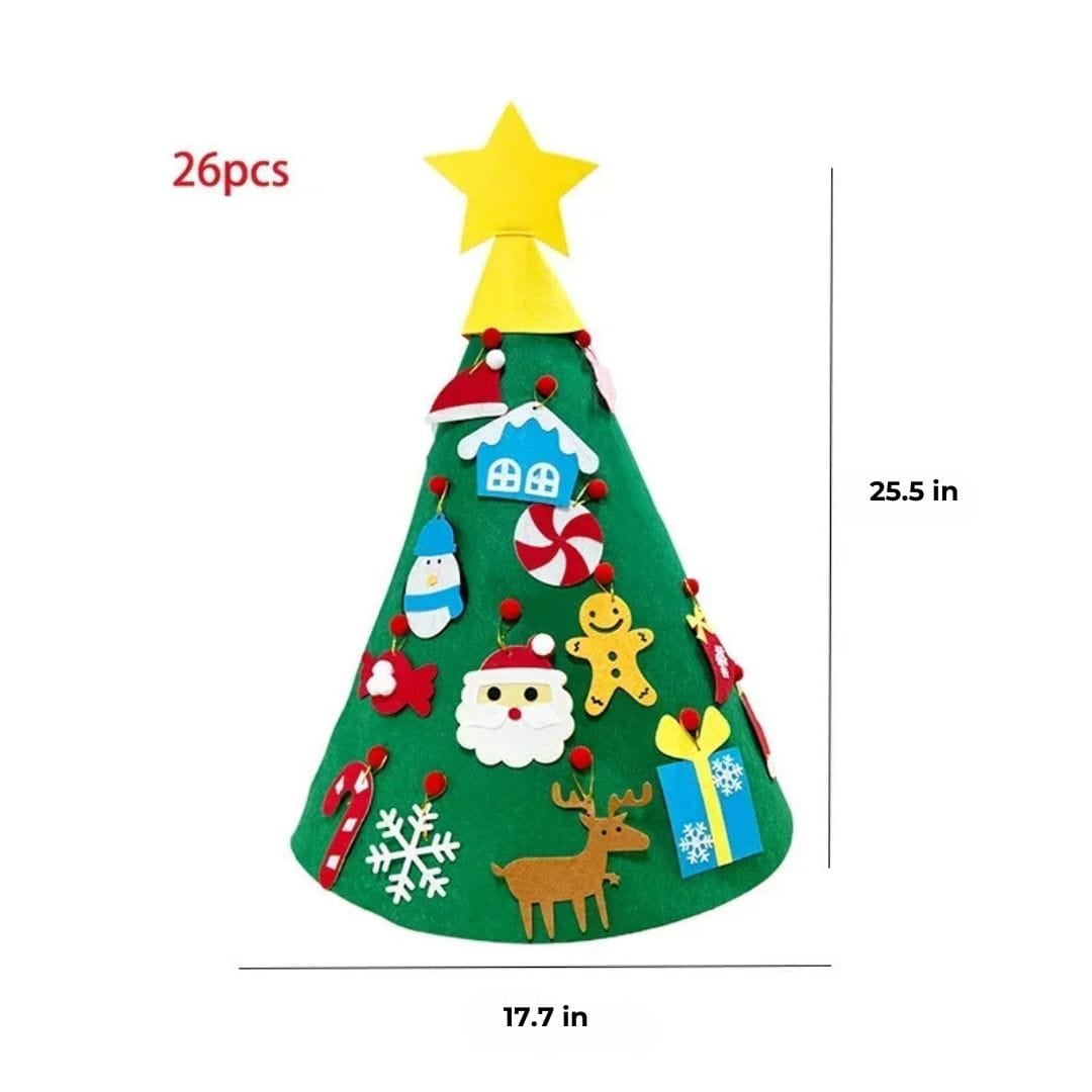 Merry 3D Felt Christmas Tree