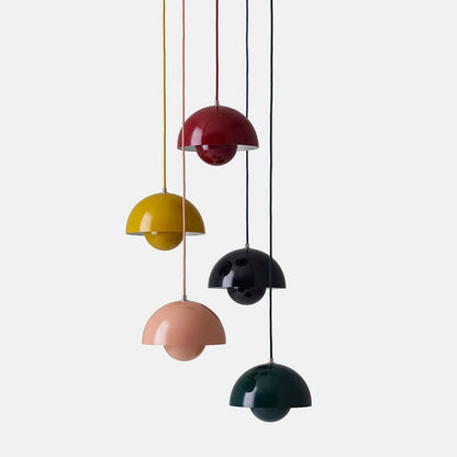 Nordic Macaron 1-Light Pendant Light - Elegant Semicircle Design