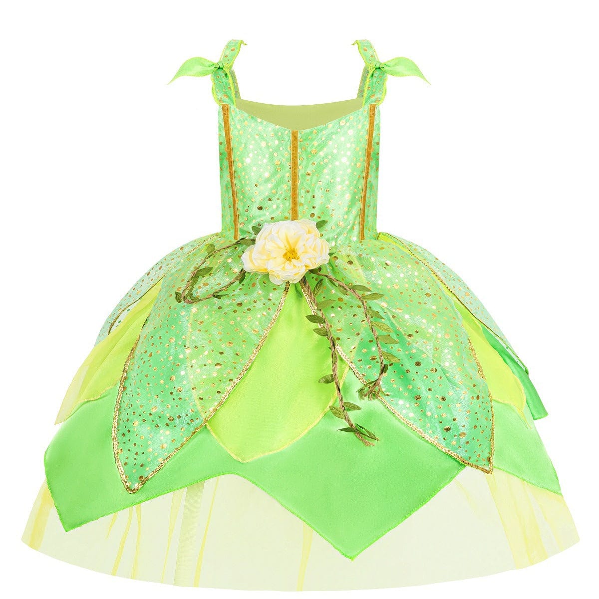 Princess Tiana Fairy Green Dress