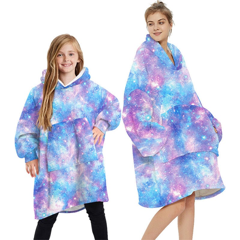 Printed Cozy Blanket Hoodie