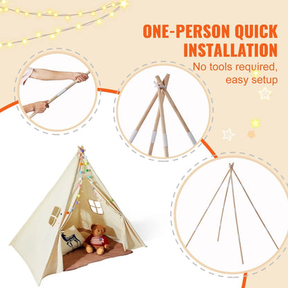 Kids Play Tents: Cozy Teepee for Indoor & Outdoor Fun