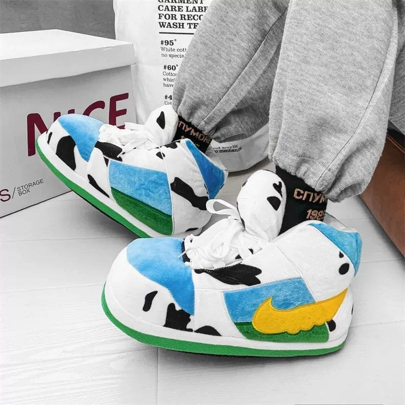 Winter Spoof AJ Style Cotton Sneaker Slippers