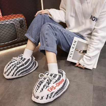 Winter Spoof AJ Style Cotton Sneaker Slippers