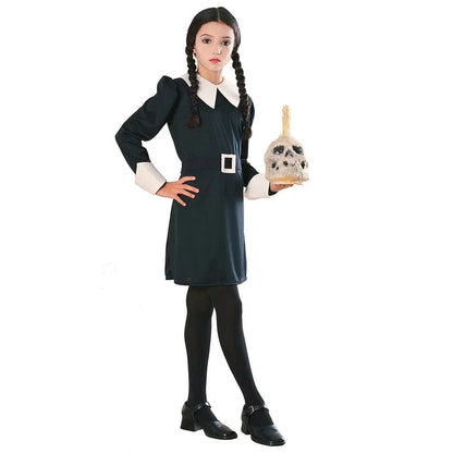 Wednesday Addams Costume Kids Cosplay Uniform