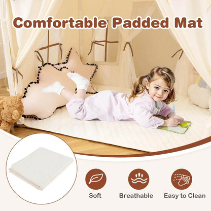 Kids Play Tents: Cozy Fun House with Lights & Pennants
