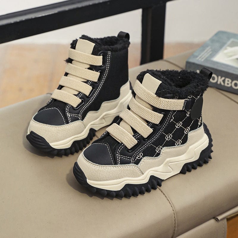 Chunky Sole Velcro Snow Boots for Kids