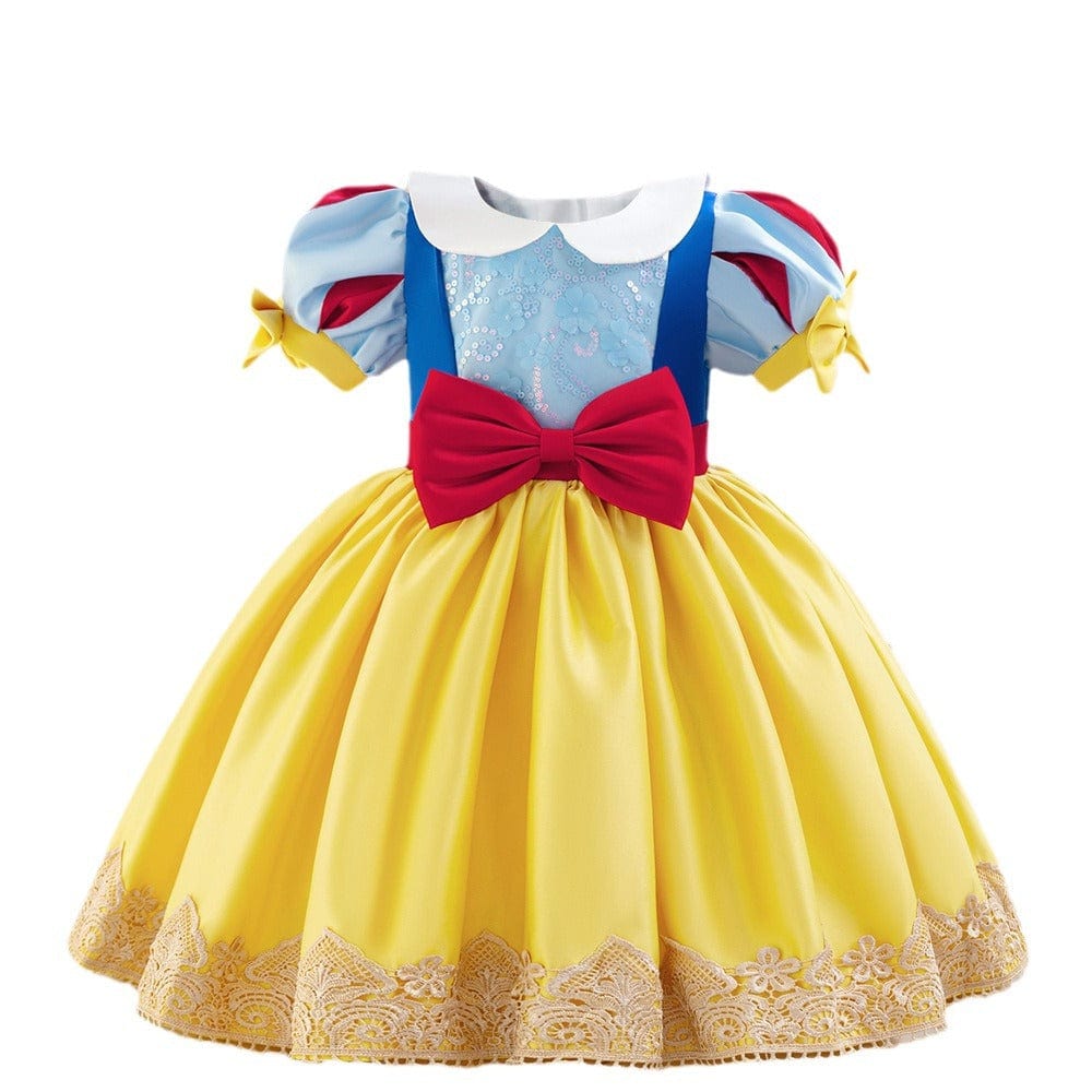 Golden Bow Snow White Princess Dress