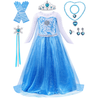 Elsa Royal Princess Long Sleeve Dress