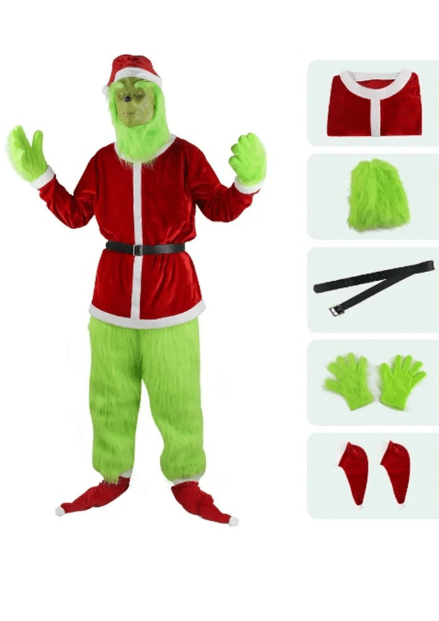 Grinch Costume Party Halloween Set