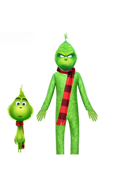 Grinch Costume Kids Full Costume Set