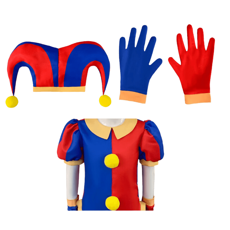 Clown Costume Kids Pomni Clown Costume for Adult Kids