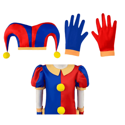 Clown Costume Kids Pomni Clown Costume for Adult Kids