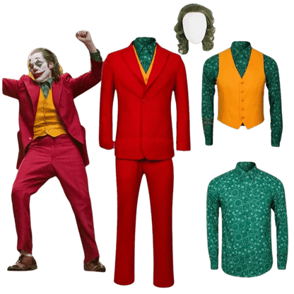 Clown Costume Red Suit Adult Jokers