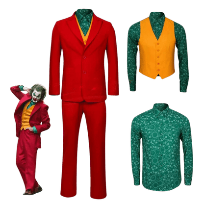 Clown Costume Red Suit Adult Jokers