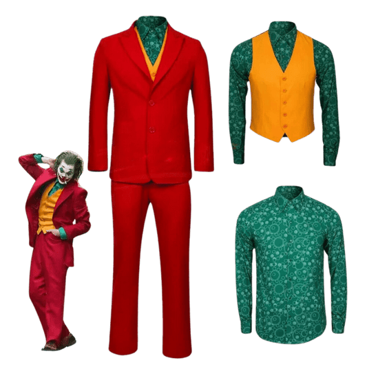 Clown Costume Red Suit Adult Jokers