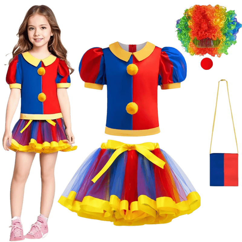 Clown Costume Kids Fashion Amazing Circus Cosplay