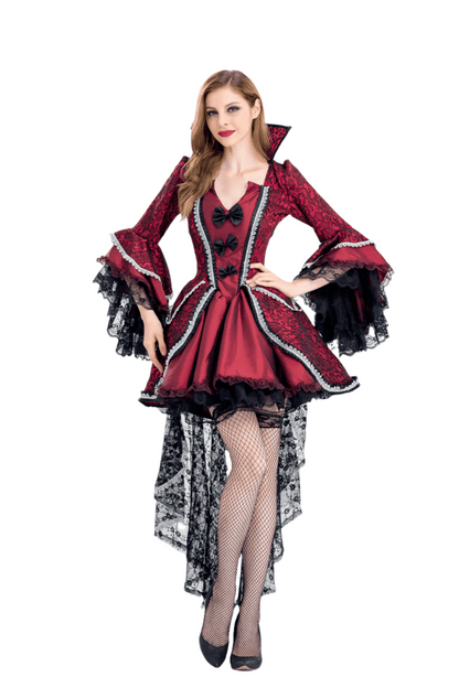 Vampire Costume Women Queen Puffy Long Skirt