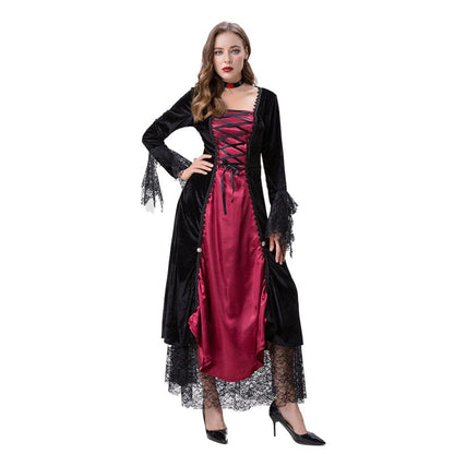 Vampire Costume Women Retro Dress Halloween