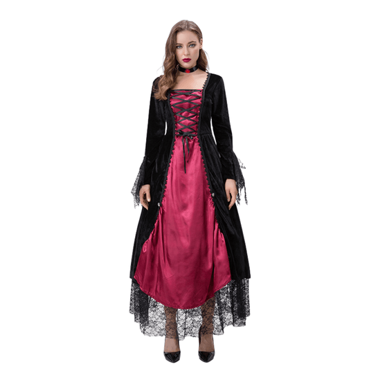 Vampire Costume Women Retro Dress Halloween