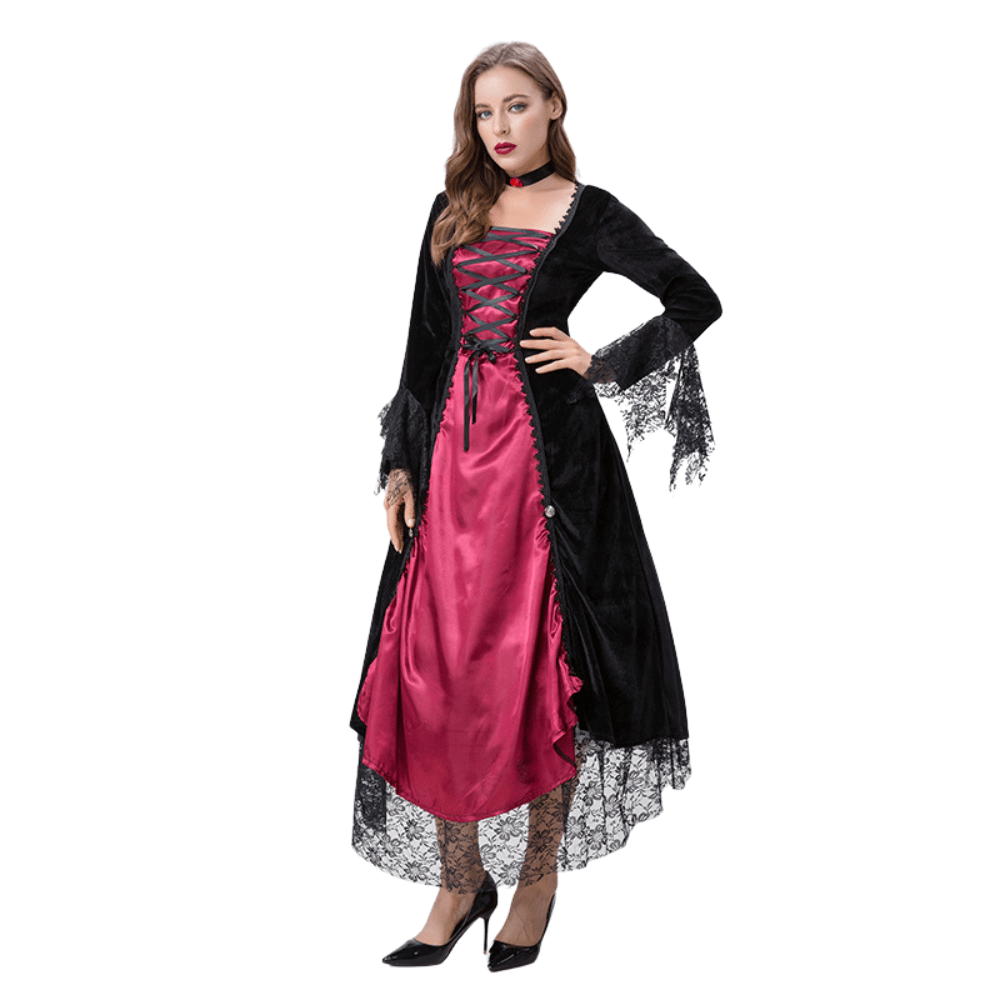 Vampire Costume Women Retro Dress Halloween