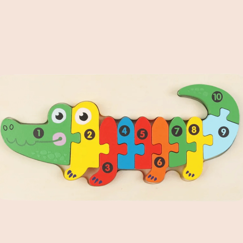 Wooden Toy Animal Puzzle Blocks