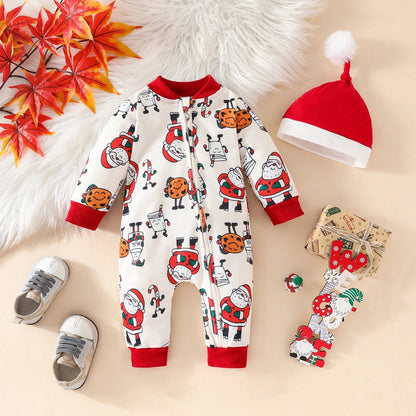 Gingerbread Santa Baby Christmas Pajamas Set