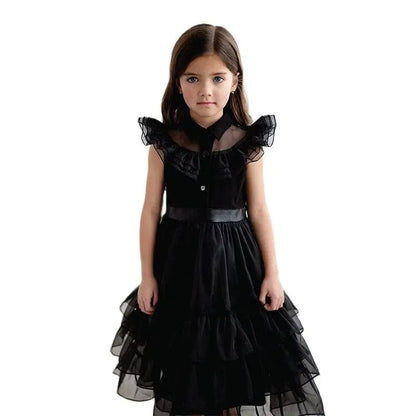 Wednesday Addams Costume Kids Fancy Gothic Costume