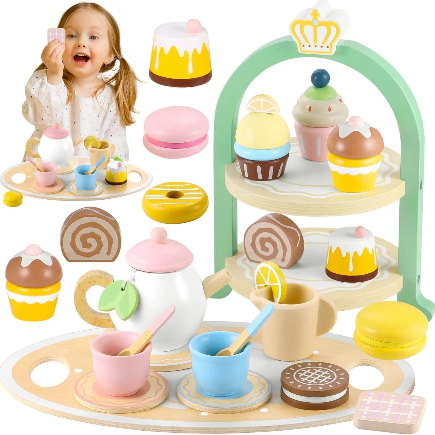 Wooden Toy Tea Party Set