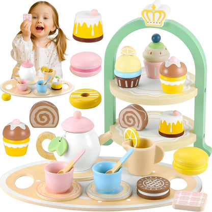 Wooden Toy Tea Party Set