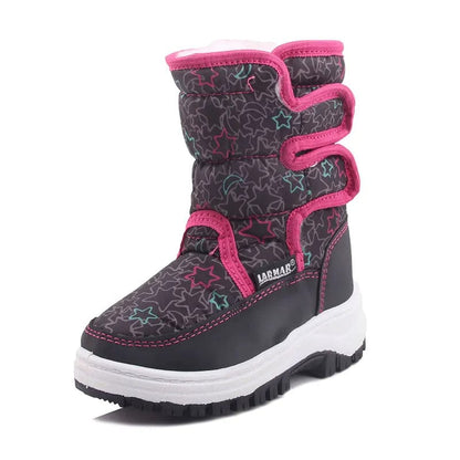 Waterproof Kids Snow Boots with Wool Lining