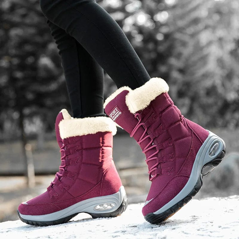 Women's Waterproof Lace-Up Winter Boots