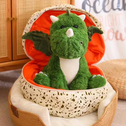 Hatch & Hug Dragon Plush with Egg