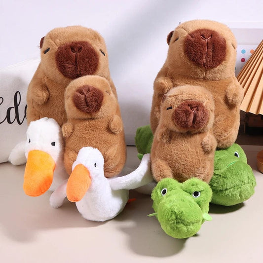 Capybara & Duck Ride-On Plush Toy