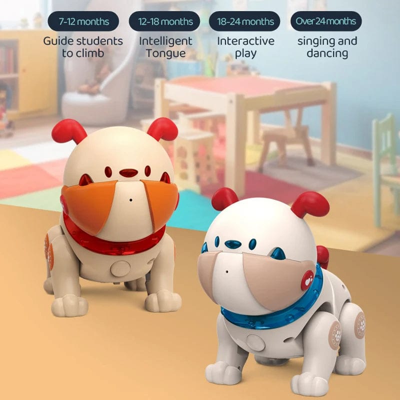 DanceBot Pup – Interactive Voice & Touch-Sensing Robot Dog