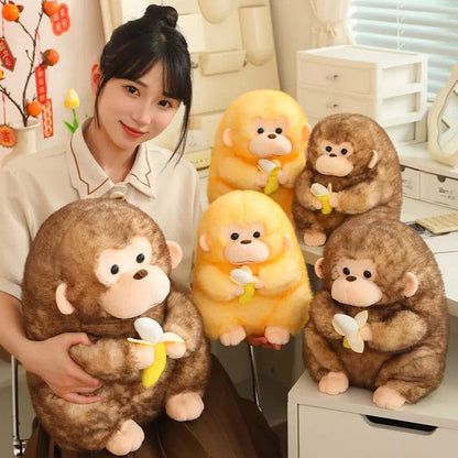 Golden Banana Buddy - Monkey Stuffed Animal