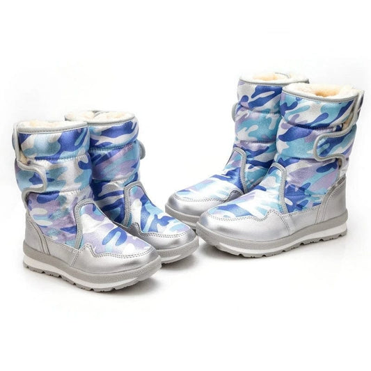 Waterproof Kids Snow Boots - Camouflage