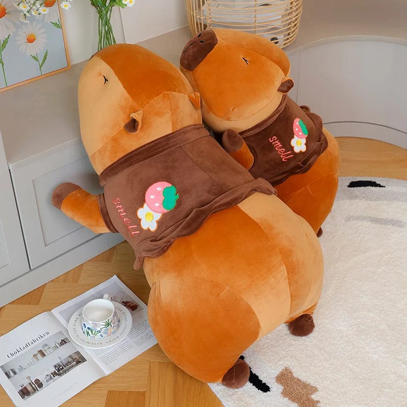 Giant Cozy Capybara Plush Pillow with Hoodie