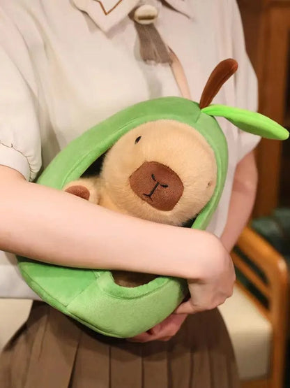 Capybara Plush Toy with Fruit Hut