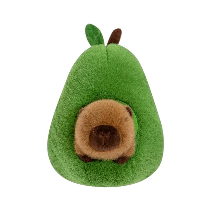 Avocado Capybara Plush Pillow