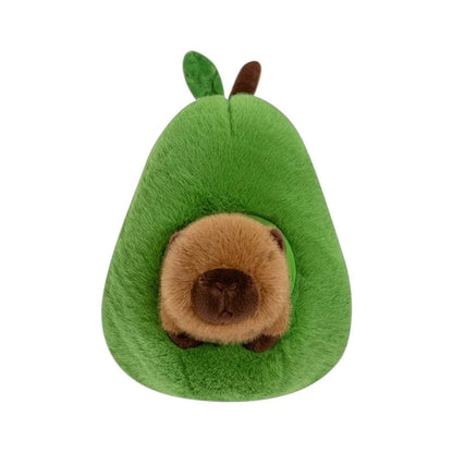 Avocado Capybara Plush Pillow