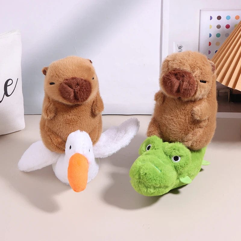 Capybara & Duck Ride-On Plush Toy